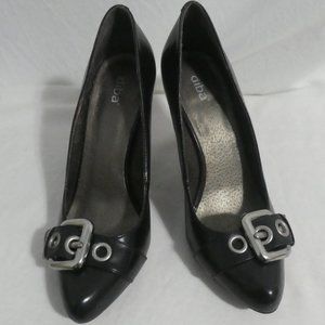 DIBA | Size 8 / 38 | Maisie | Black / Montana Heels with Buckle Accents | GUC